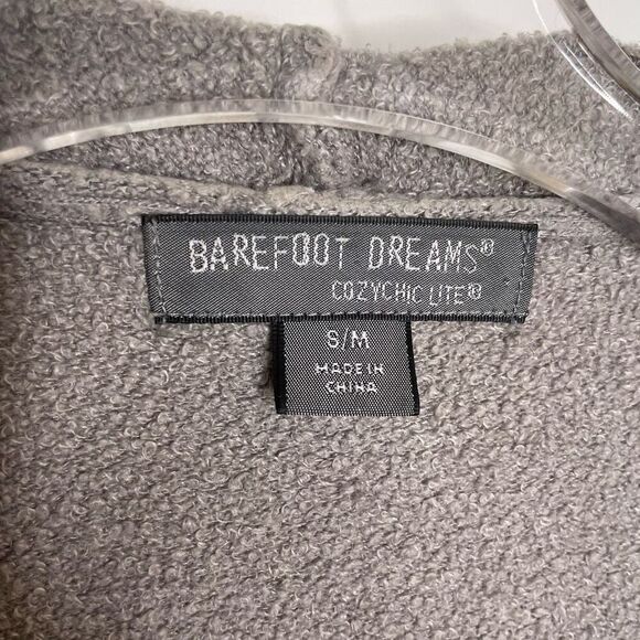 Barefoot Dreams Cozychic Lite Ombre Calypso Wrap Cardigan Pewter Black Size S/M - Picture 5 of 6